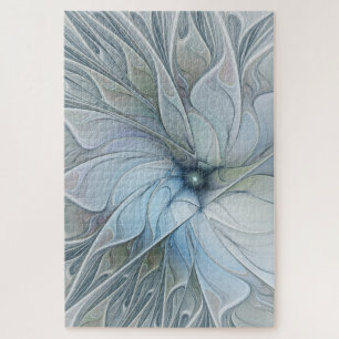 Quebra-cabeça Elegante Beleza Arte Fractal Abstrata Moderna Flor