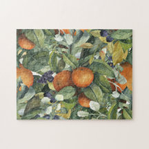 Elegante Citrus Botânica Greenery