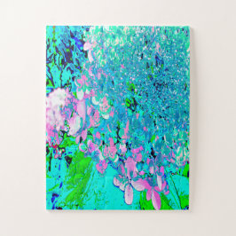 Quebra-cabeça Elegante Cor-de-rosa e azul