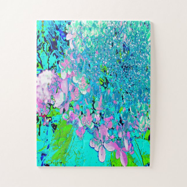 Quebra-cabeça Elegante Cor-de-rosa e azul (Vertical)