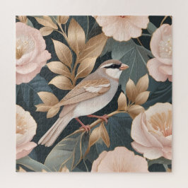 Quebra-cabeça Elegante cor-de-rosa poeirento e Dourado