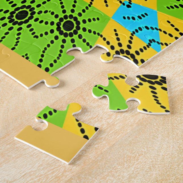 Quebra-cabeça Elegante impressão de arte vetorial do Motif de Ar (Lateral)