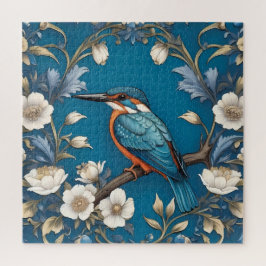 Quebra-cabeça Elegante Turquoise Kingfisher Floral