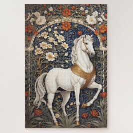 Quebra-cabeça Elegante William Morris Inspirou Cavalo Branco