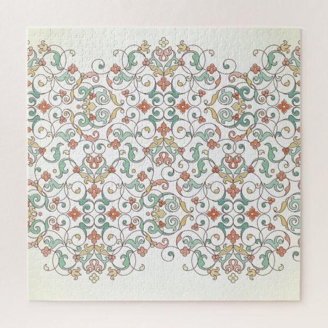 Quebra-cabeça Elemento da fronteira do ornamentado oriental. (Vertical)