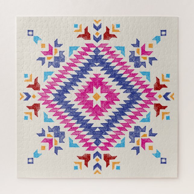 Quebra-cabeça Elemento De Design Tribal Desenhado À Mão. (Vertical)
