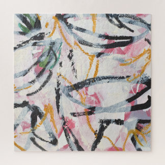 Quebra-cabeça Elemento Design de pintura acrílica