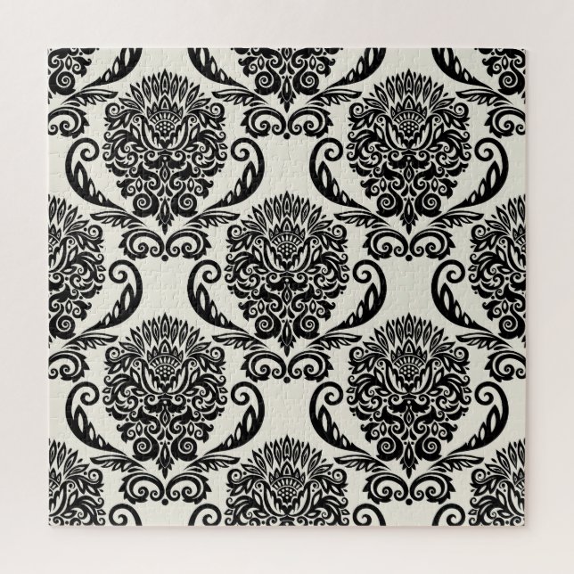 Quebra-cabeça Elementos decorativos, desenho sem costura à mão l (Vertical)
