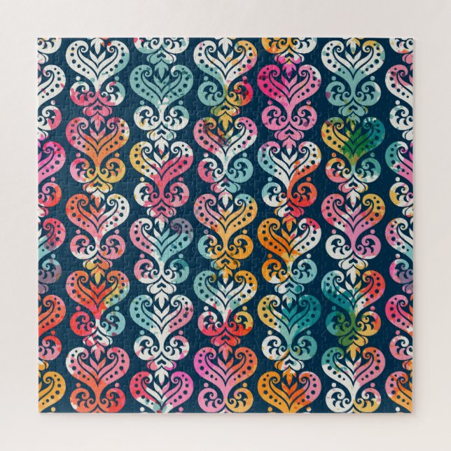 Quebra-cabeça Elementos decorativos, design de padrão versátil. (Vertical)
