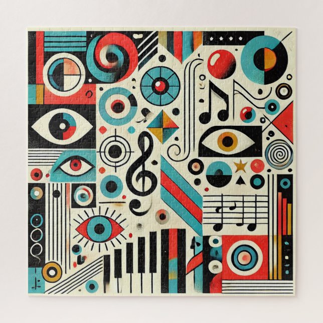 Quebra-cabeça Elementos Musicais e Artísticos (Vertical)