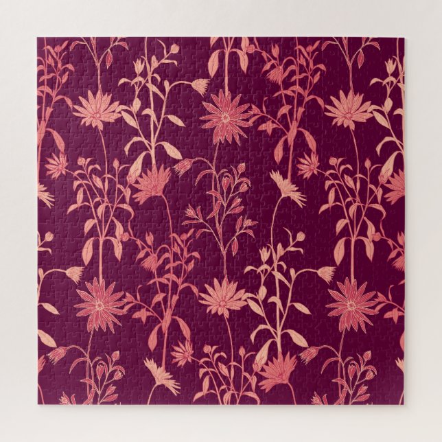 Quebra-cabeça Elementos Separados: Vintage Floral (Vertical)