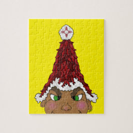 Quebra-cabeça Elf vestindo um Chapéu Noel Vermelho do Chile com 