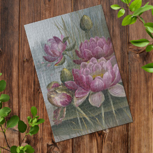 Quebra-cabeça Ellis Rowan Pink Water Lily Vintage Flowers