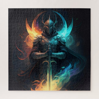 Quebra-cabeça Elven Magic: Cavaleiro com Espada Encantada