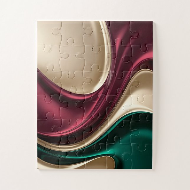 Quebra-cabeça em gráfico abstrato elegante (Vertical)