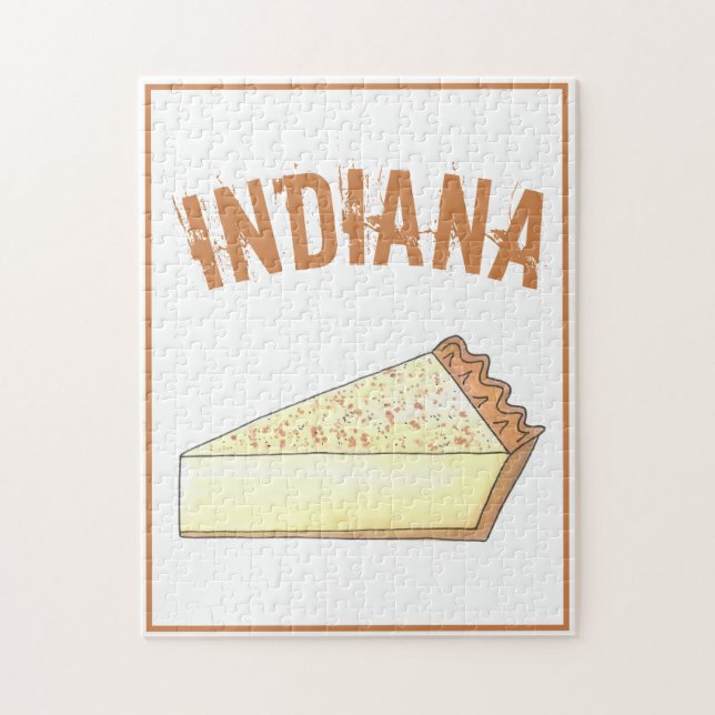 Quebra-cabeça Em Indiana Hoosier Sugar Cream Pie Slice Dessert (Vertical)