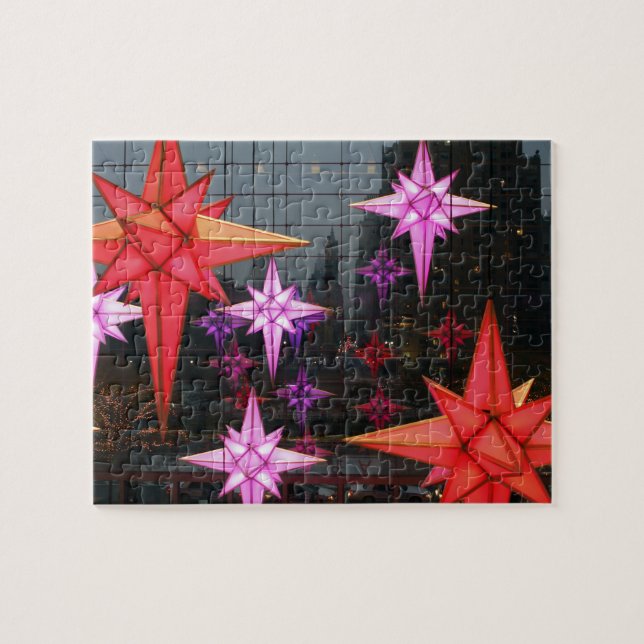 Quebra-cabeça Em Nova York. Decoração de Natal dentro (Horizontal)