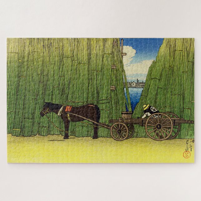Quebra-cabeça Embankt Komagata Por Arte Japonesa Hasui Kawase (Horizontal)