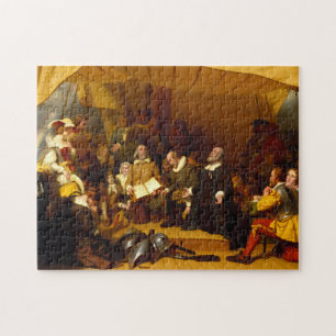 Quebra-cabeça Embarque dos peregrinos por Robert Walter Weir