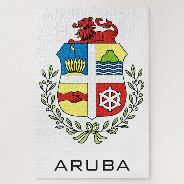 Quebra-cabeça emblema de aruba (Vertical)