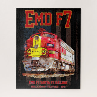 Quebra-cabeça EMD F7 Santa Fe Warbonnet with American Flag.
