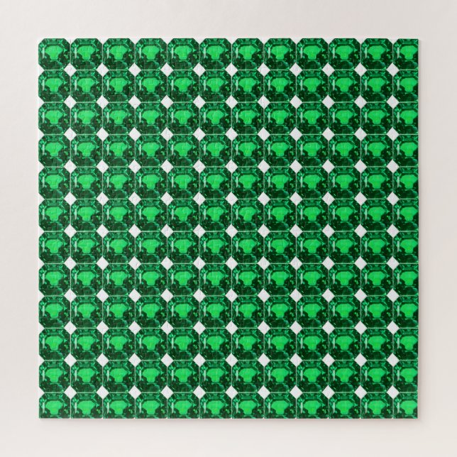 Quebra-cabeça Emerald Gemstone, Birthstone May, Light Green (Vertical)