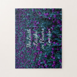 Quebra-cabeça Emerson cita o jardim de tulipas roxas