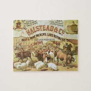 Quebra-cabeça Empacotador da carne & da carne de porco, c.1880
