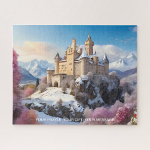 Quebra-cabeça Encantamento de inverno: Castelo nos Picos de Neve