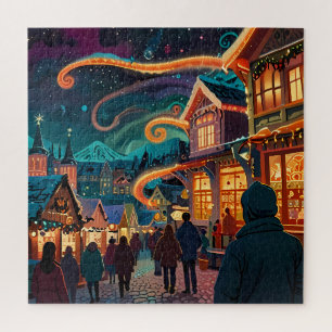 Quebra-cabeça Encantando a cidade natalícia Winter Wonderland