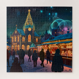 Quebra-cabeça Encantando a cidade natalícia Winter Wonderland