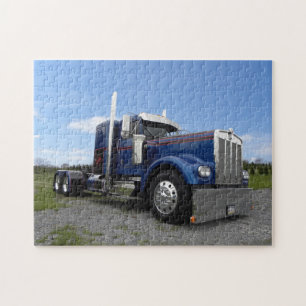 Quebra-cabeça encarnado & azul de Kenworth