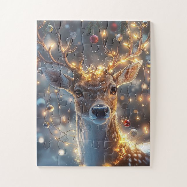 Quebra-cabeça Enchanted Christmas Reindeer Puzzle (Vertical)