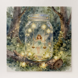 Quebra-cabeça Enchanted Fairy in a Jar in a Magical Forest