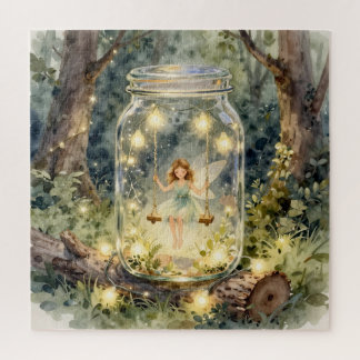 Quebra-cabeça Enchanted Fairy in a Jar in a Magical Forest