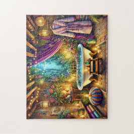 Quebra-cabeça Enchanted Forest Spa Bath Candlelit Garden