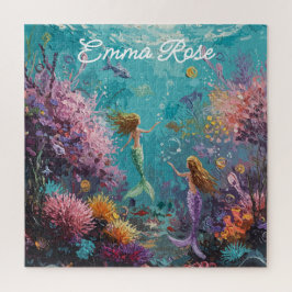 Quebra-cabeça Enchanted Mermaid Underwater Scene