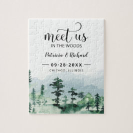 Quebra-cabeça Encontre-nos nos Bosques Casamento ao Ar Livre Sal