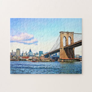 Quebra-cabeça Encontro de Nova York da Ponte do Brooklyn