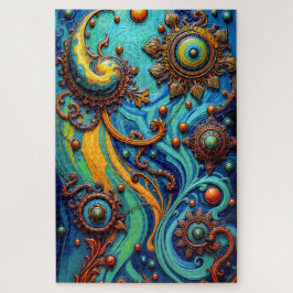 Quebra-cabeça Energia do Universo: Padrão Barroco Abstrato