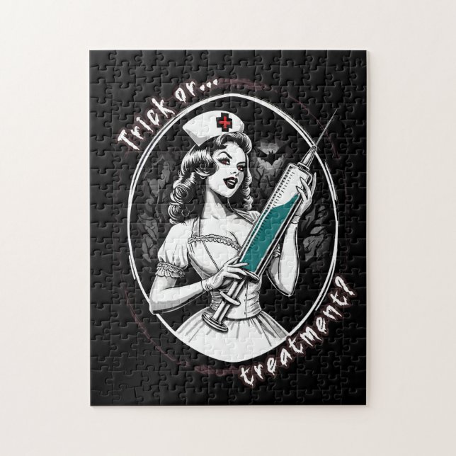 Quebra-cabeça Enfermeira de Halloween (Vertical)