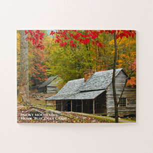 Quebra-cabeça Enfumaçado Mountains Noah "Bud" Ogle Cabin Foto G