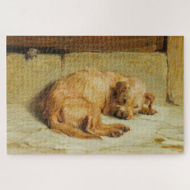 Quebra-cabeça English Cocker Spaniel Dog (por Briton Rivière) (Horizontal)