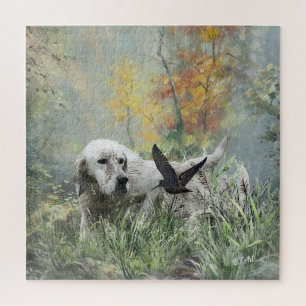 Quebra-cabeça English Setter , época de caça à galinha, Art