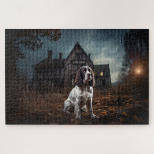 Quebra-cabeça English Springer Spaniel Halloween Assustador