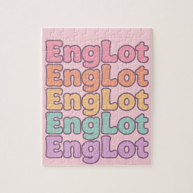 Quebra-cabeça Englot Kawaii Bubble Letter (Vertical)