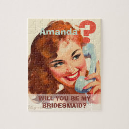 Quebra-cabeça Engraçada e original proposta de madrinha