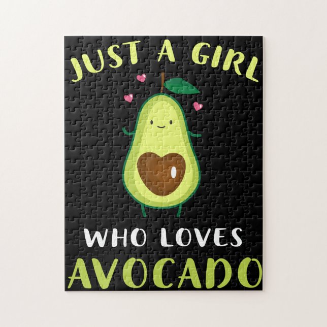 Quebra-cabeça Engraçado Só Uma Menina Que Ama O Avocado (Vertical)