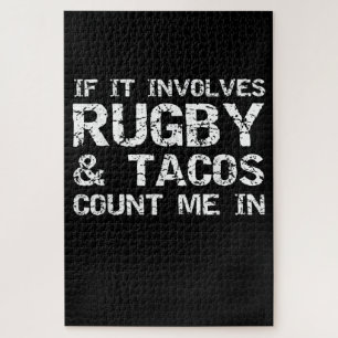 Quebra-cabeça Engraçado Taco Quote Se Envolve Rugby E Tacos