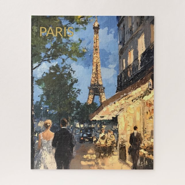 Quebra-cabeça ENIGMA Bela Aquarela de Paris (Vertical)